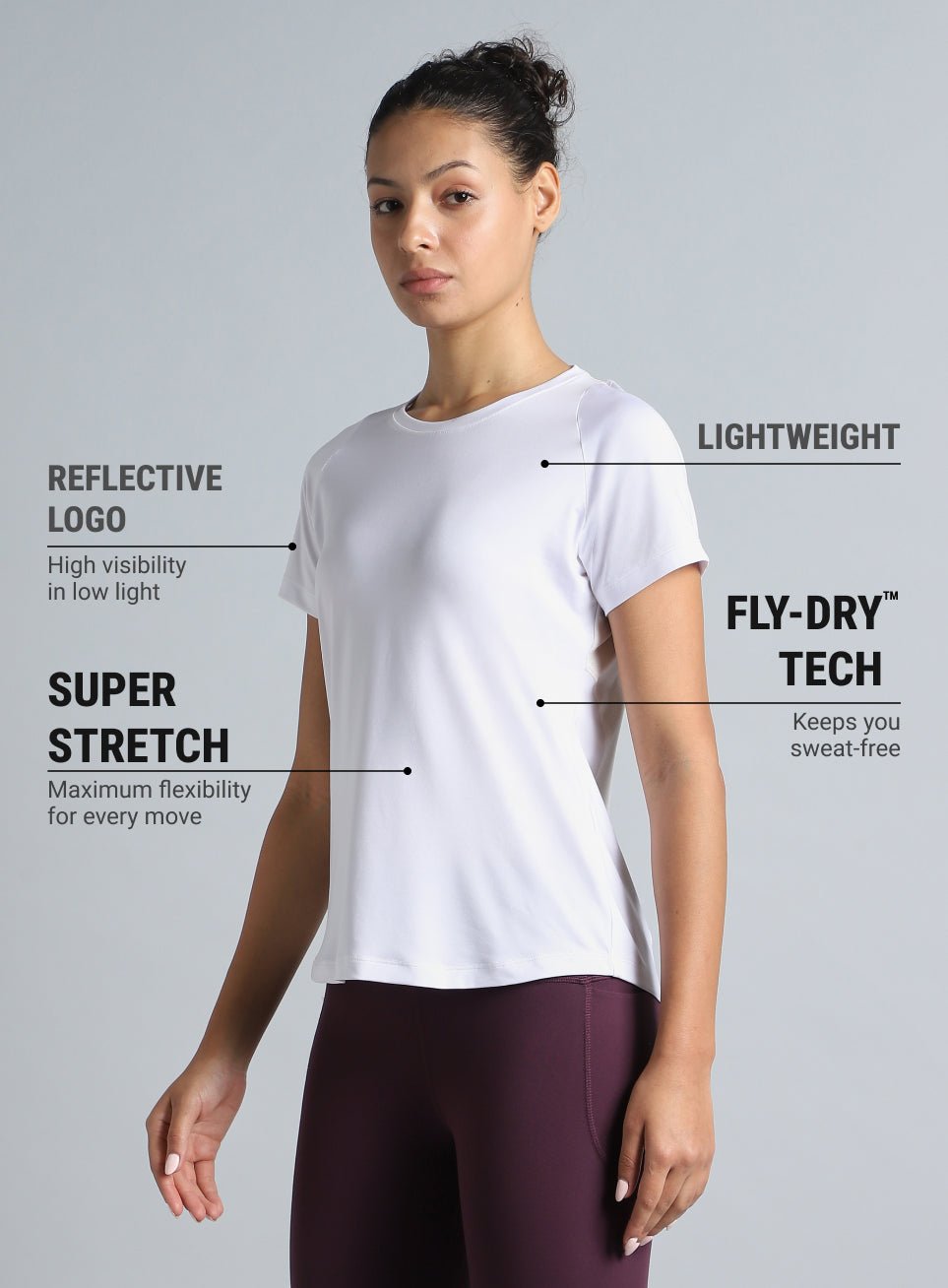 Women's White The Racer Pacer Top