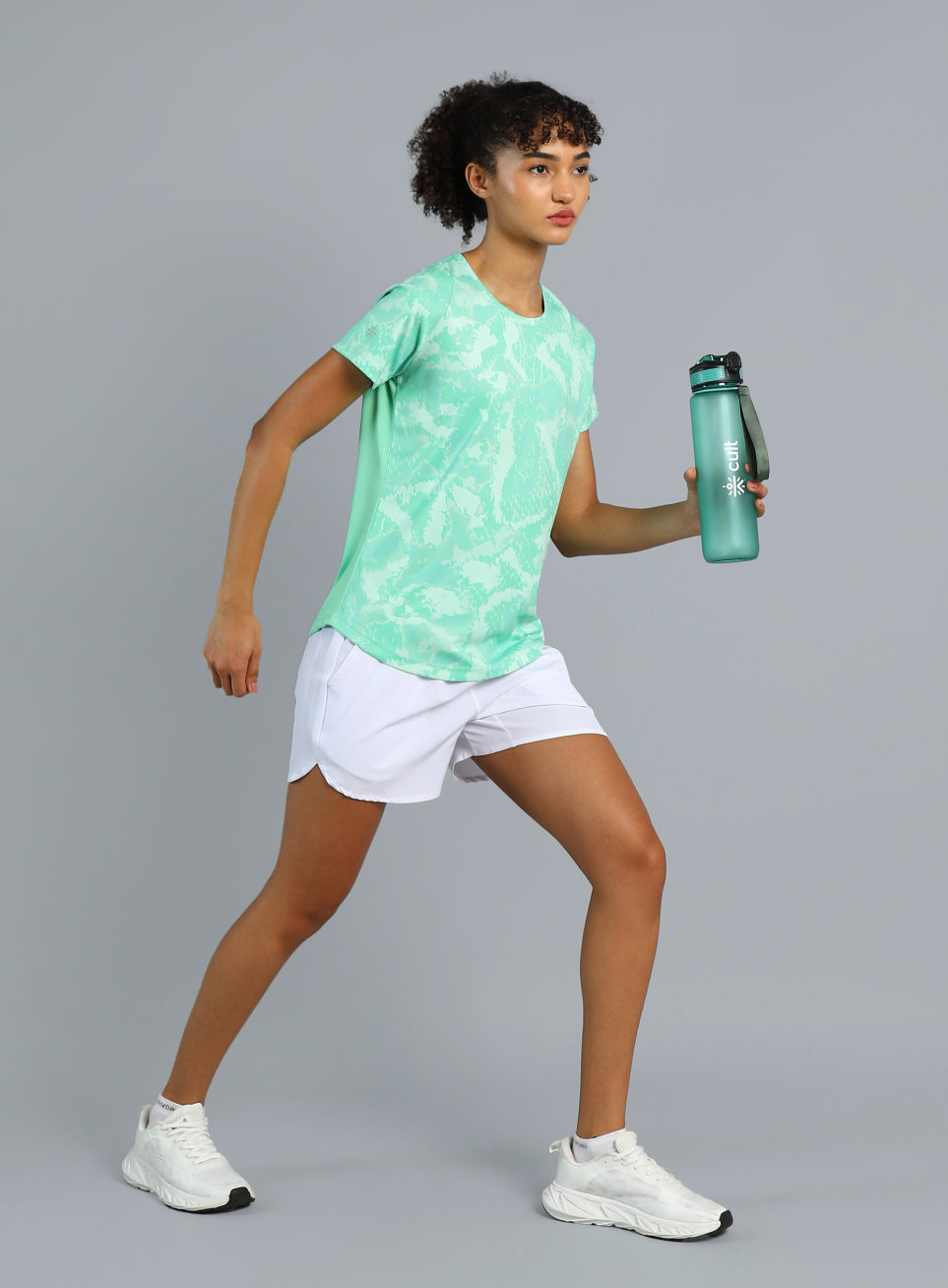 Women's Sea Green Pacer AOP Top
