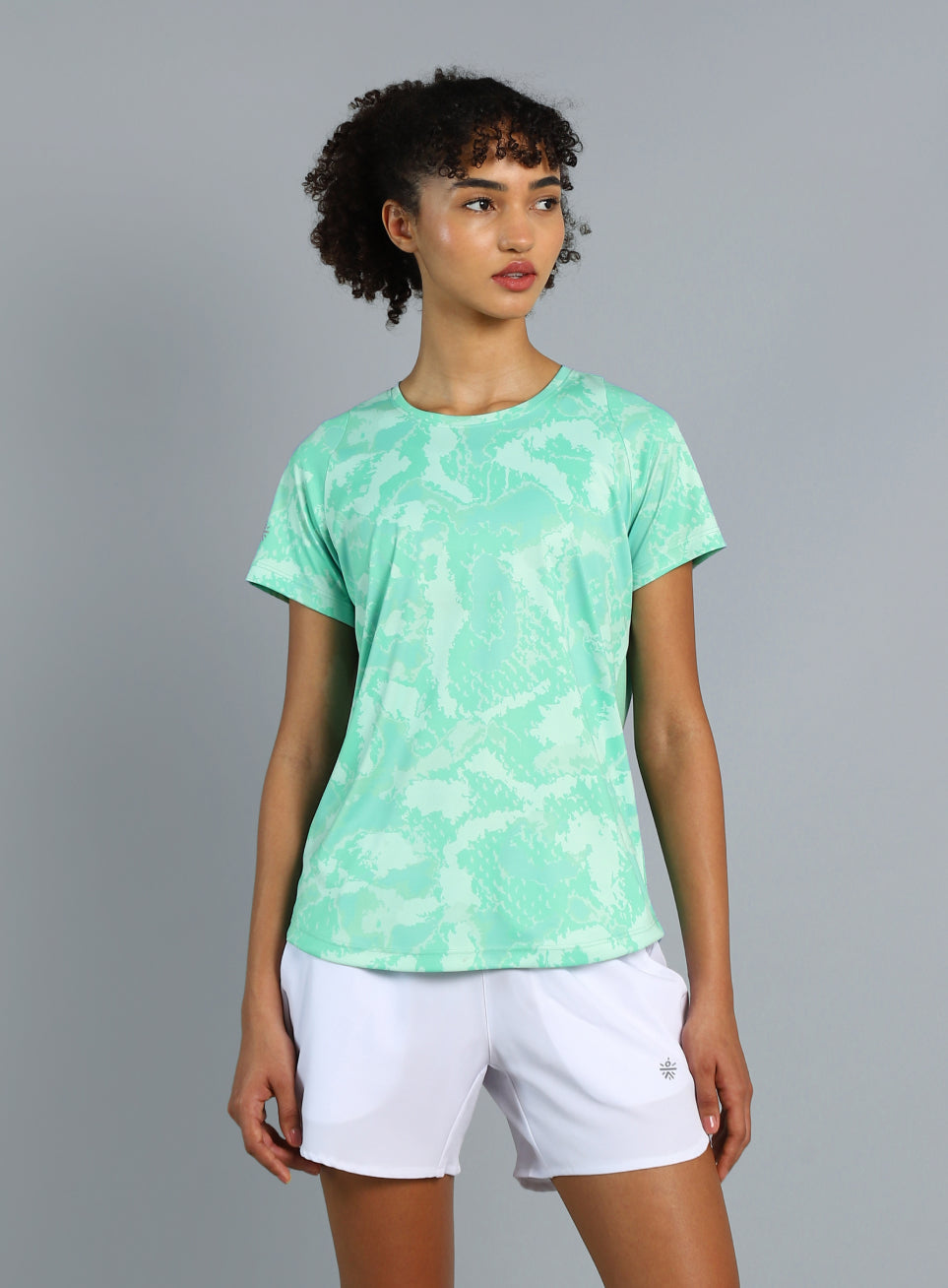 Women's Sea Green Pacer AOP Top