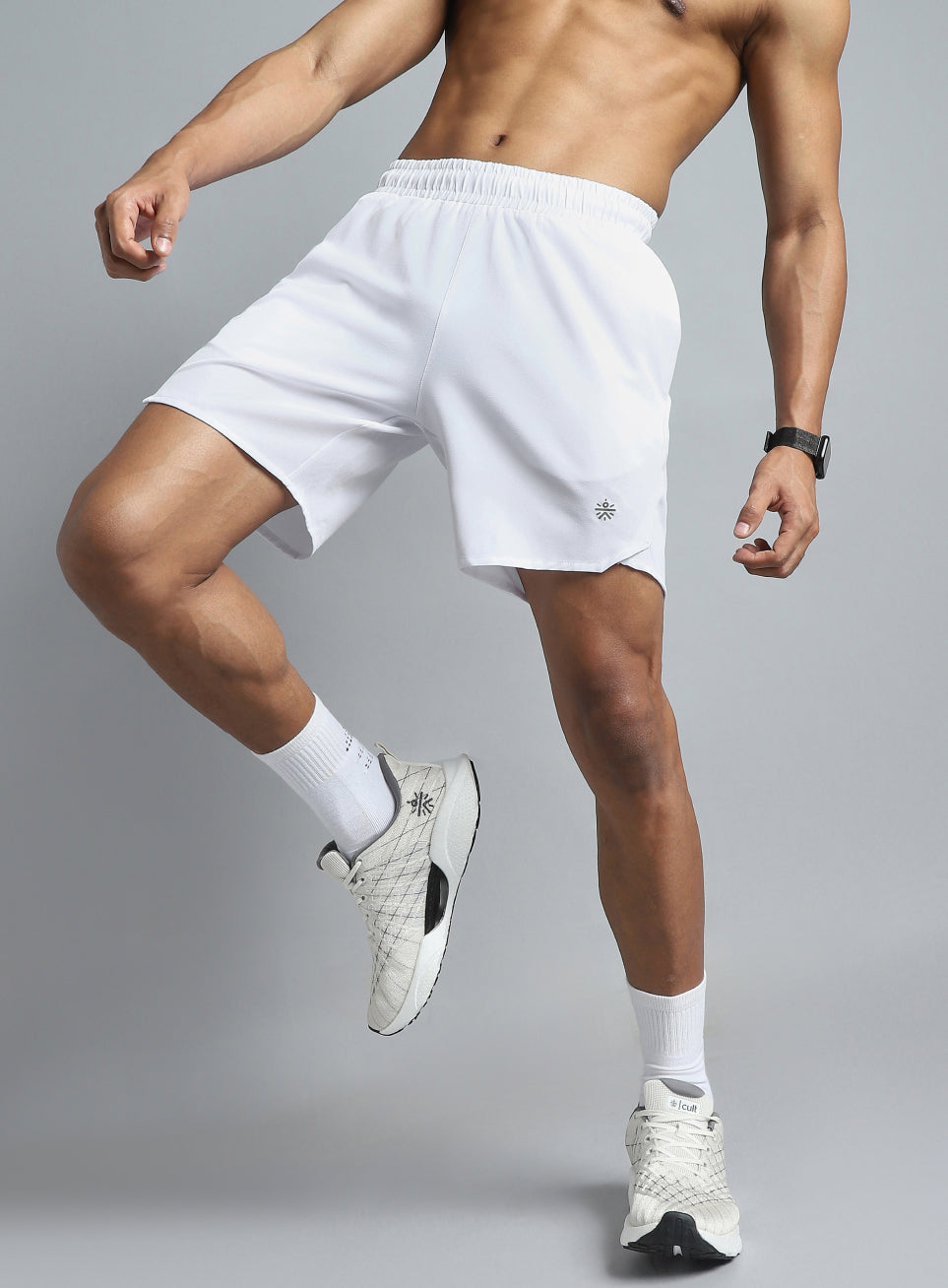 Men's White Iconic Running Shorts