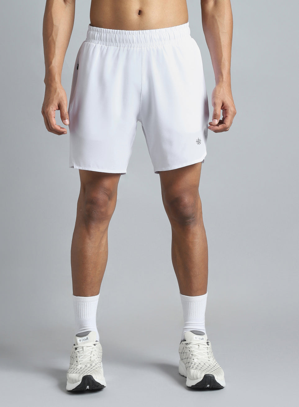 Men's White Iconic Running Shorts