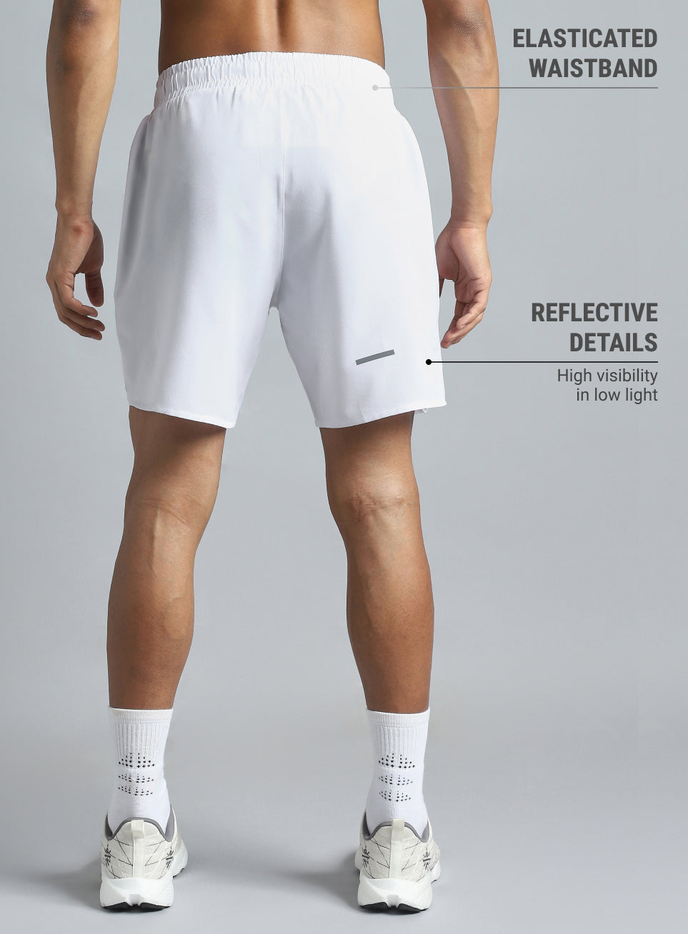 Men's White Iconic Running Shorts