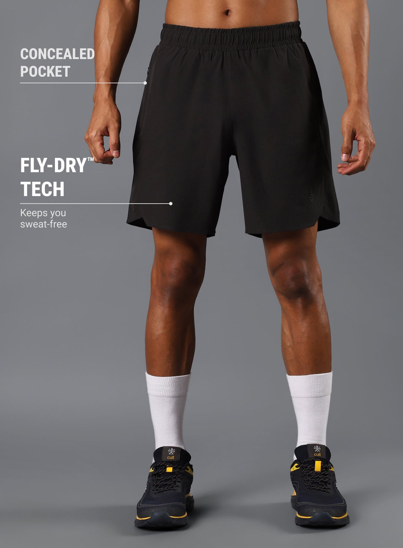 Men's Dark Grey Iconic Running Shorts