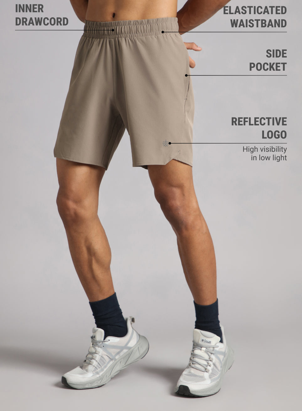 Men's Brown Iconic Running Shorts