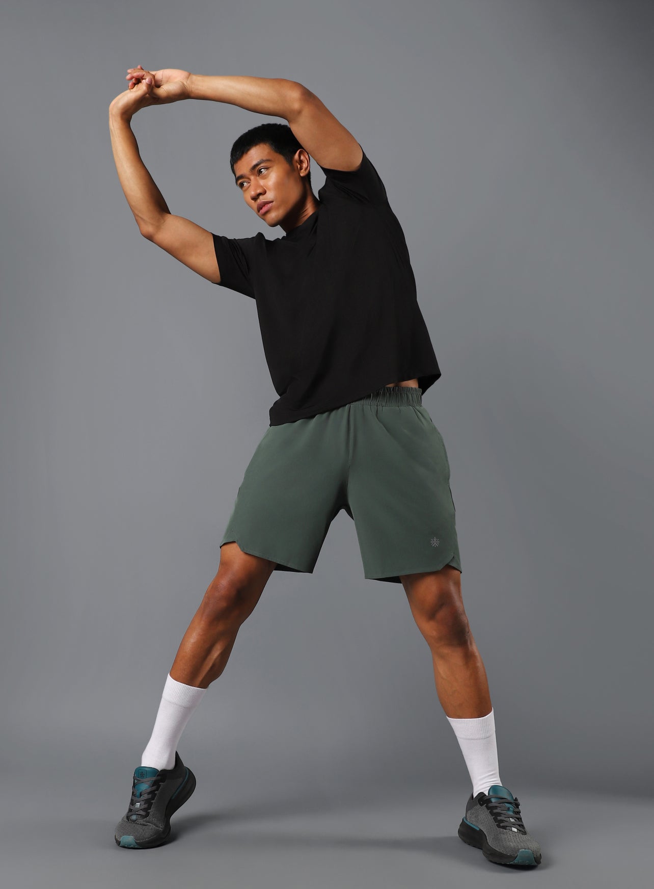 Men's Olive Iconic Running Shorts