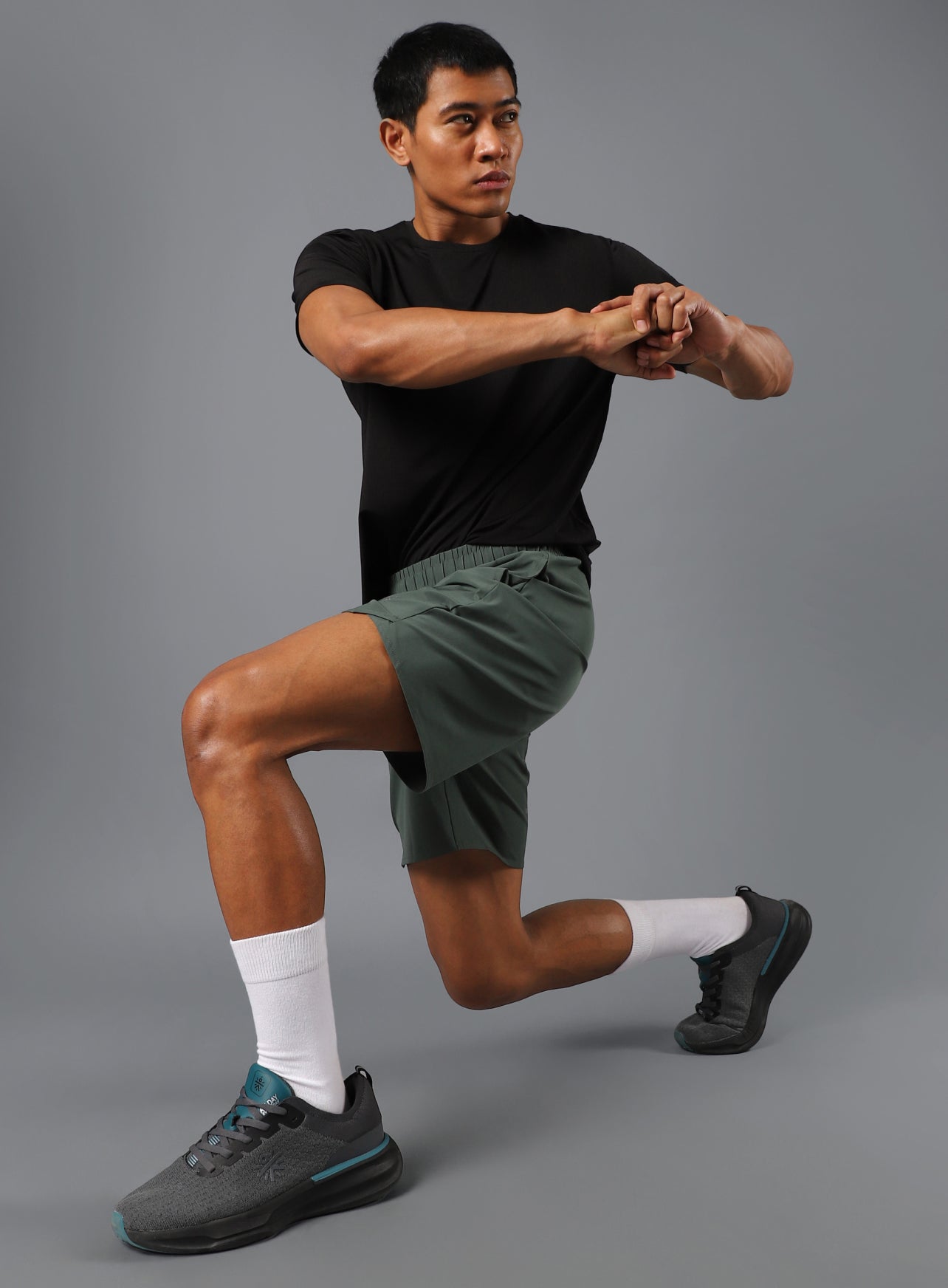 Men's Olive Iconic Running Shorts
