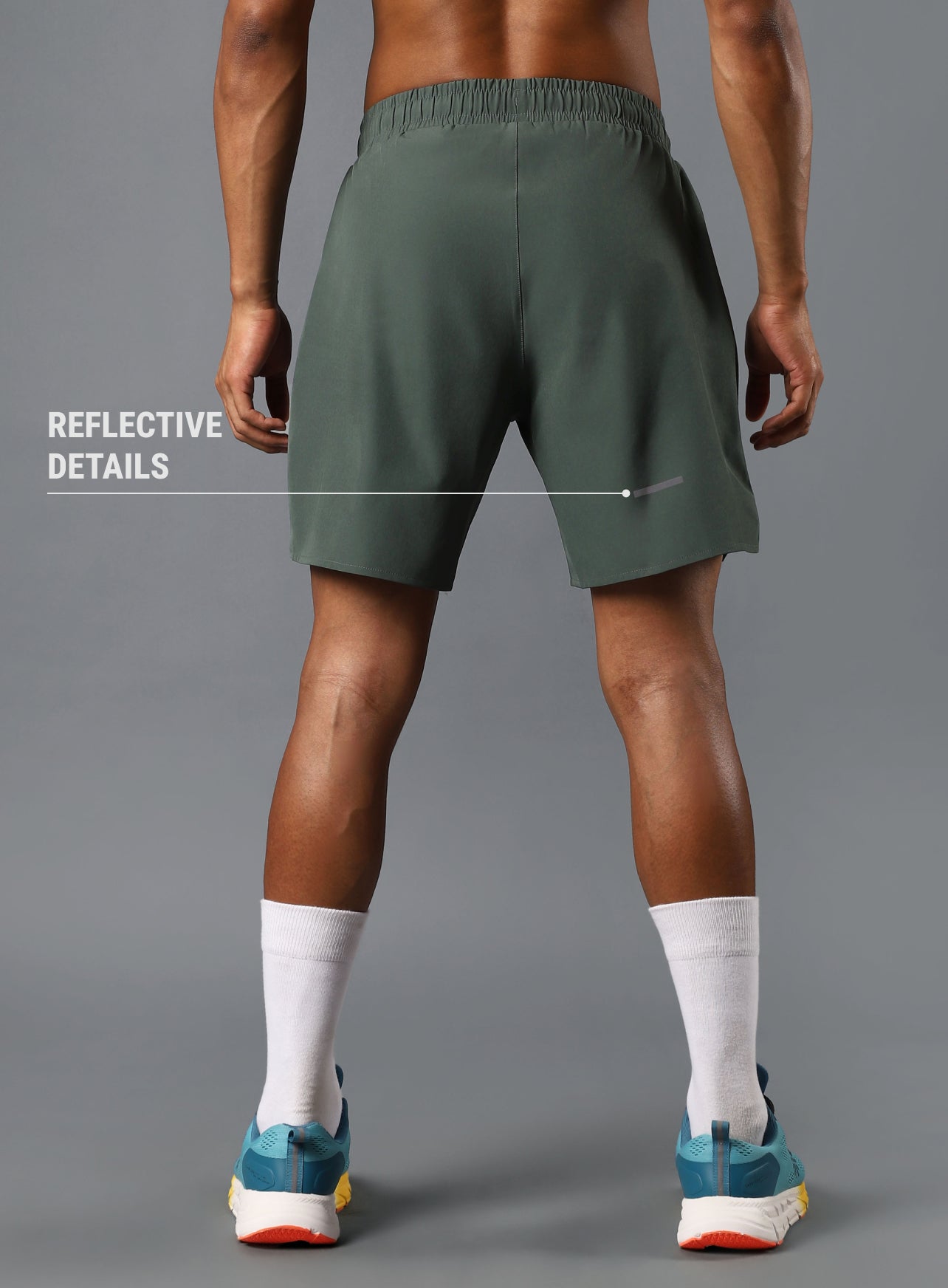 Men's Olive Iconic Running Shorts