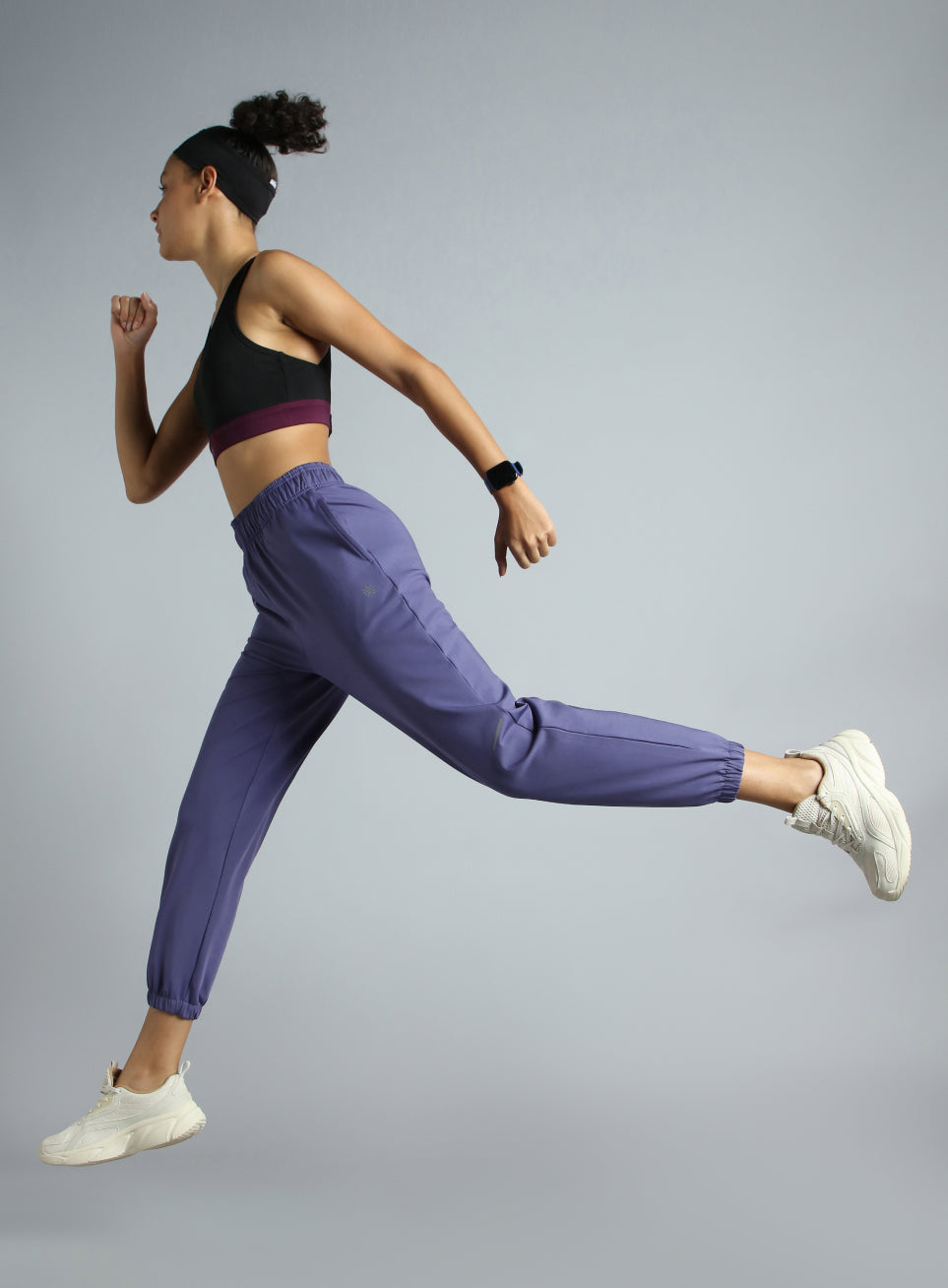 Women's Purple Iconic Running Joggers