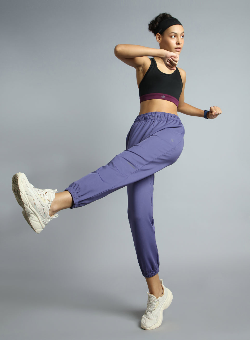 Women's Purple Iconic Running Joggers
