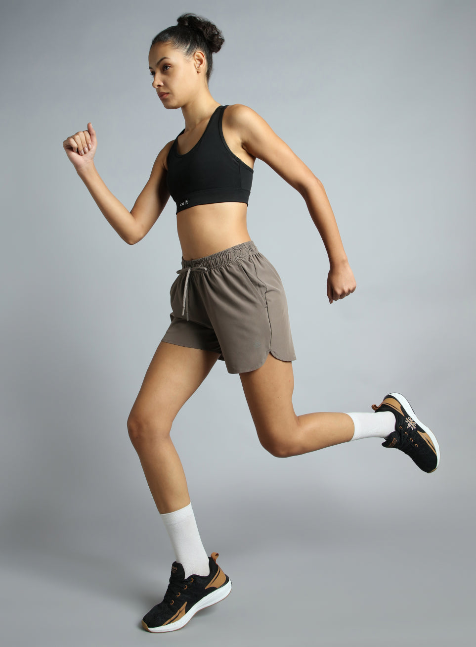 Women's Brown Running Essential Shorts
