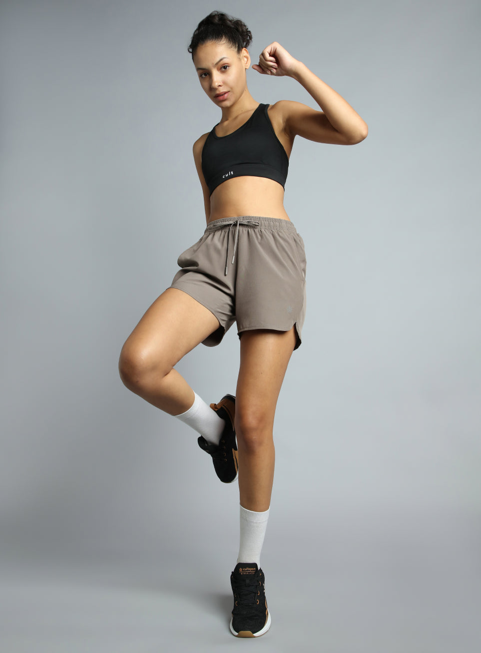 Women's Brown Running Essential Shorts