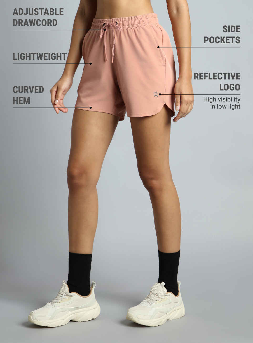 Women's Peach Running Essential Shorts