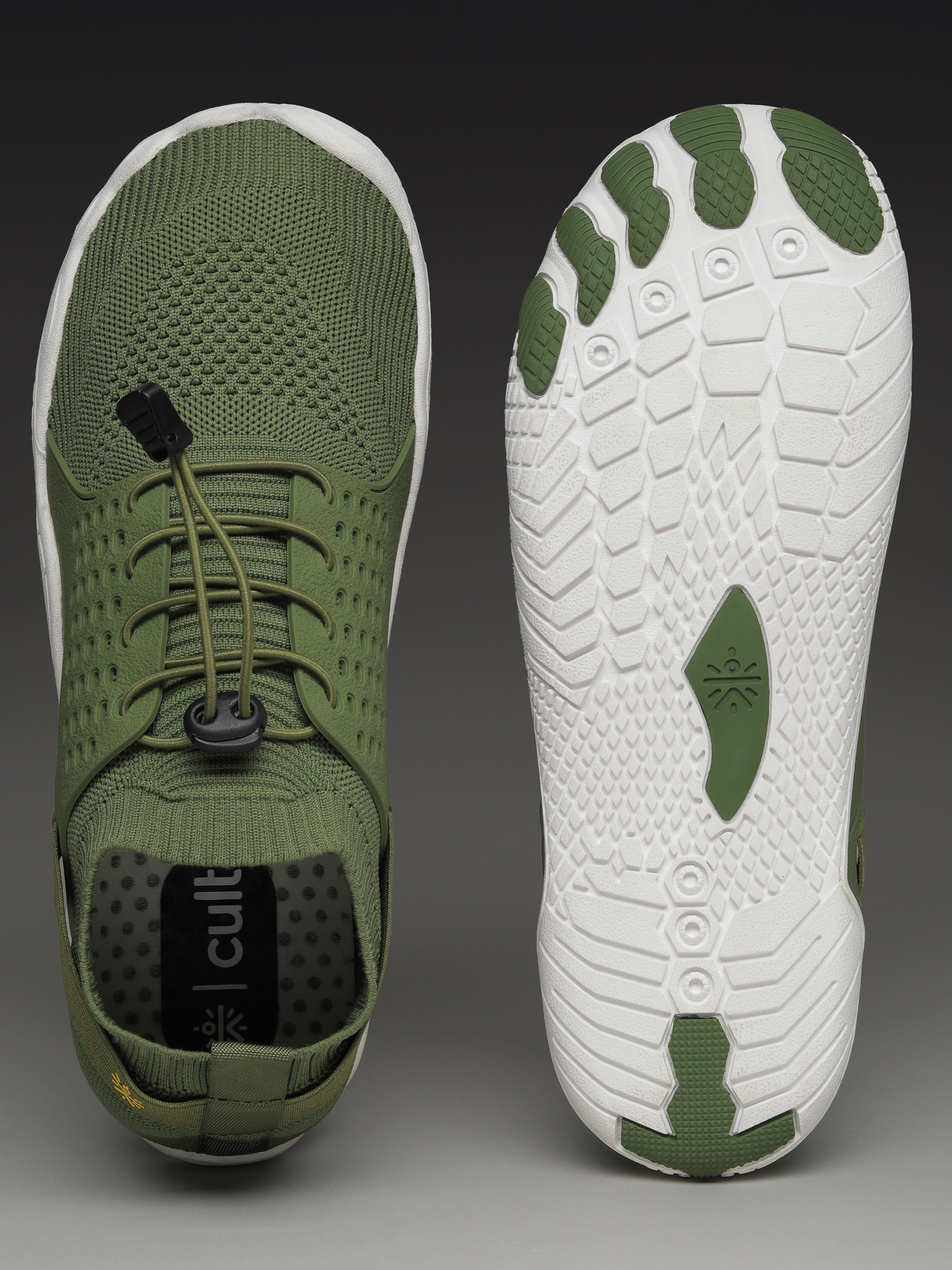 cult Men's FlexKnit Barefoot Training Shoes - Olive