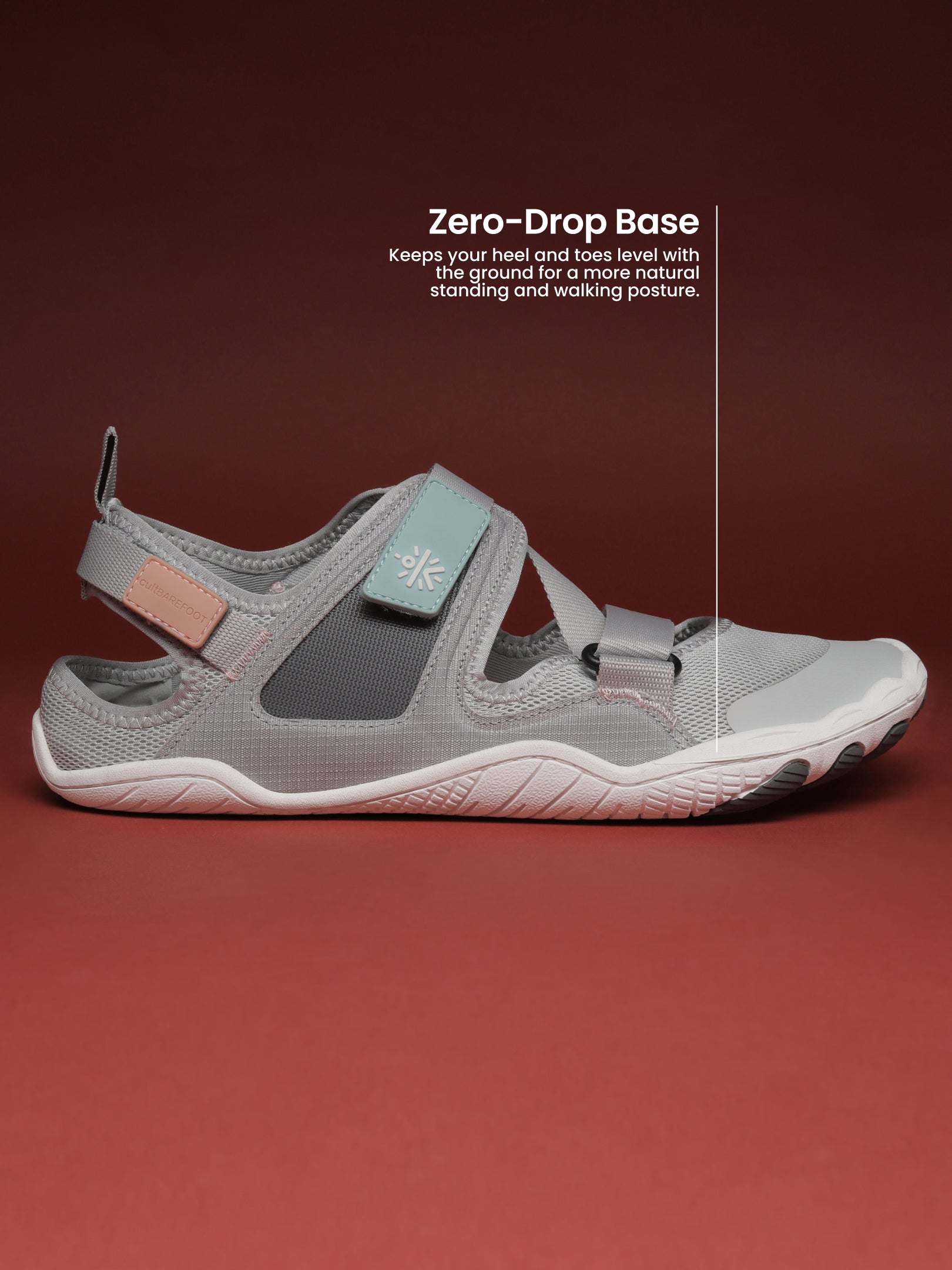 cult Men's BreezeLite Barefoot Sandals - L.Grey