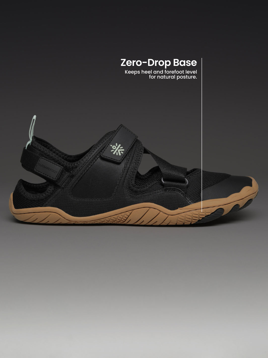 cult Men's BreezeLite Barefoot Sandals - Black