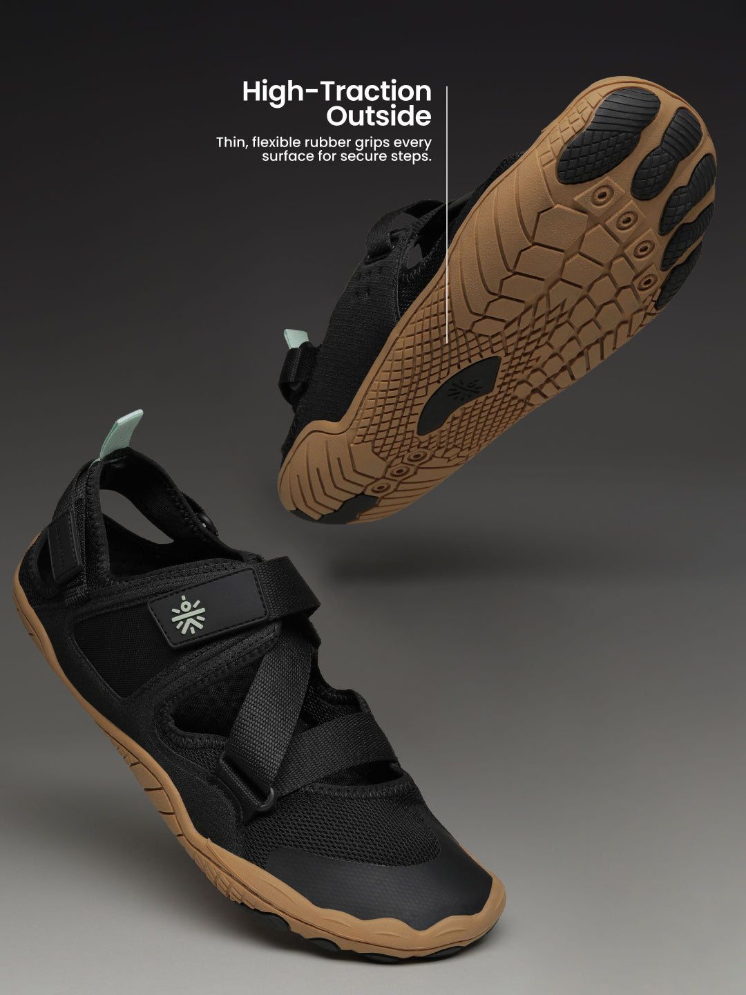 cult Men's BreezeLite Barefoot Sandals - Black