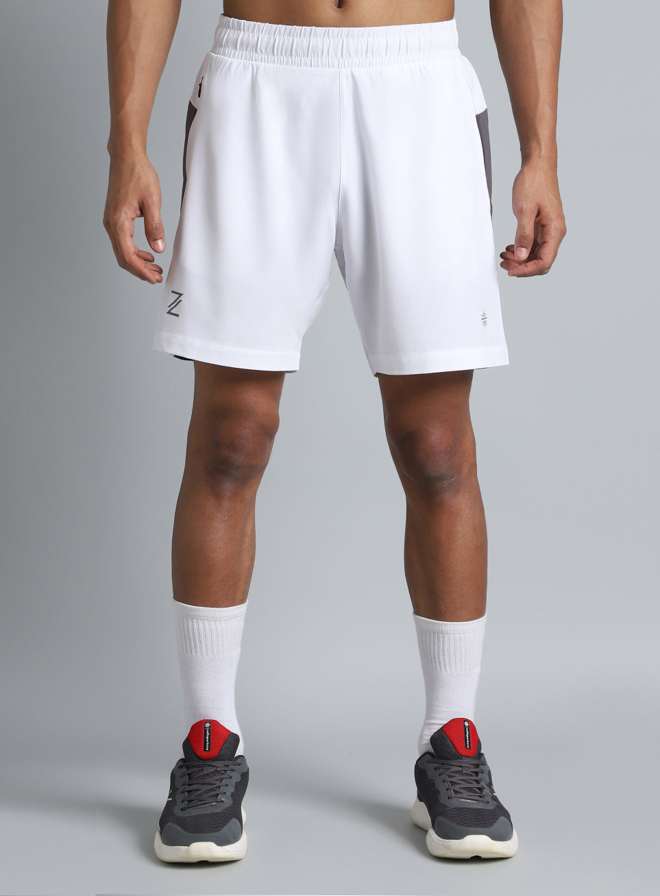 Men's White Pacer Running Shorts