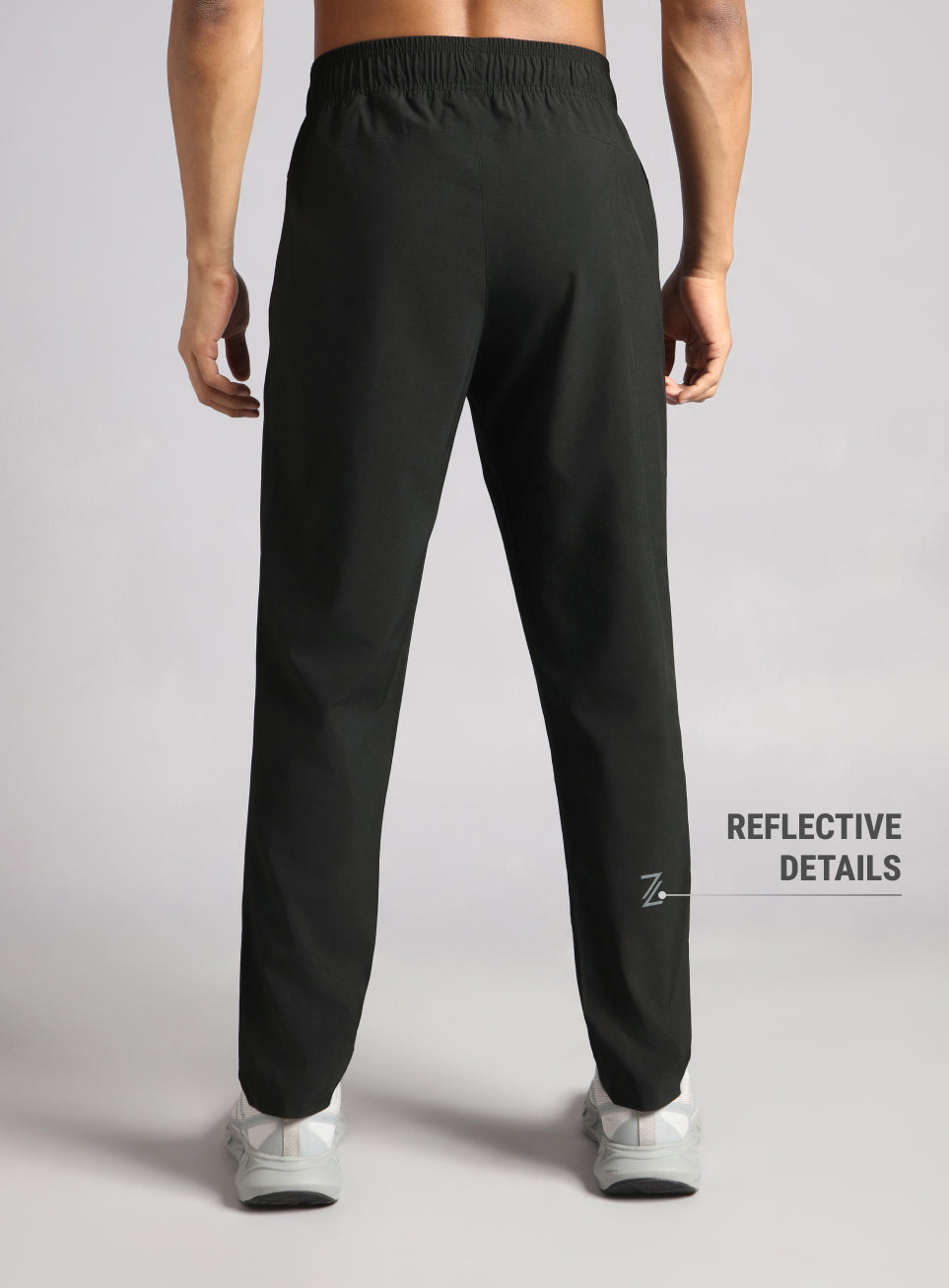 Men's Black Pace up Running Trackpants
