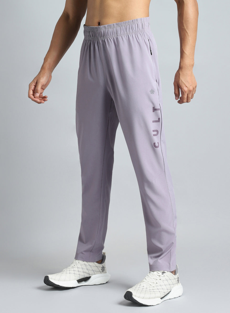 Men's Purple Pace up Running Trackpants