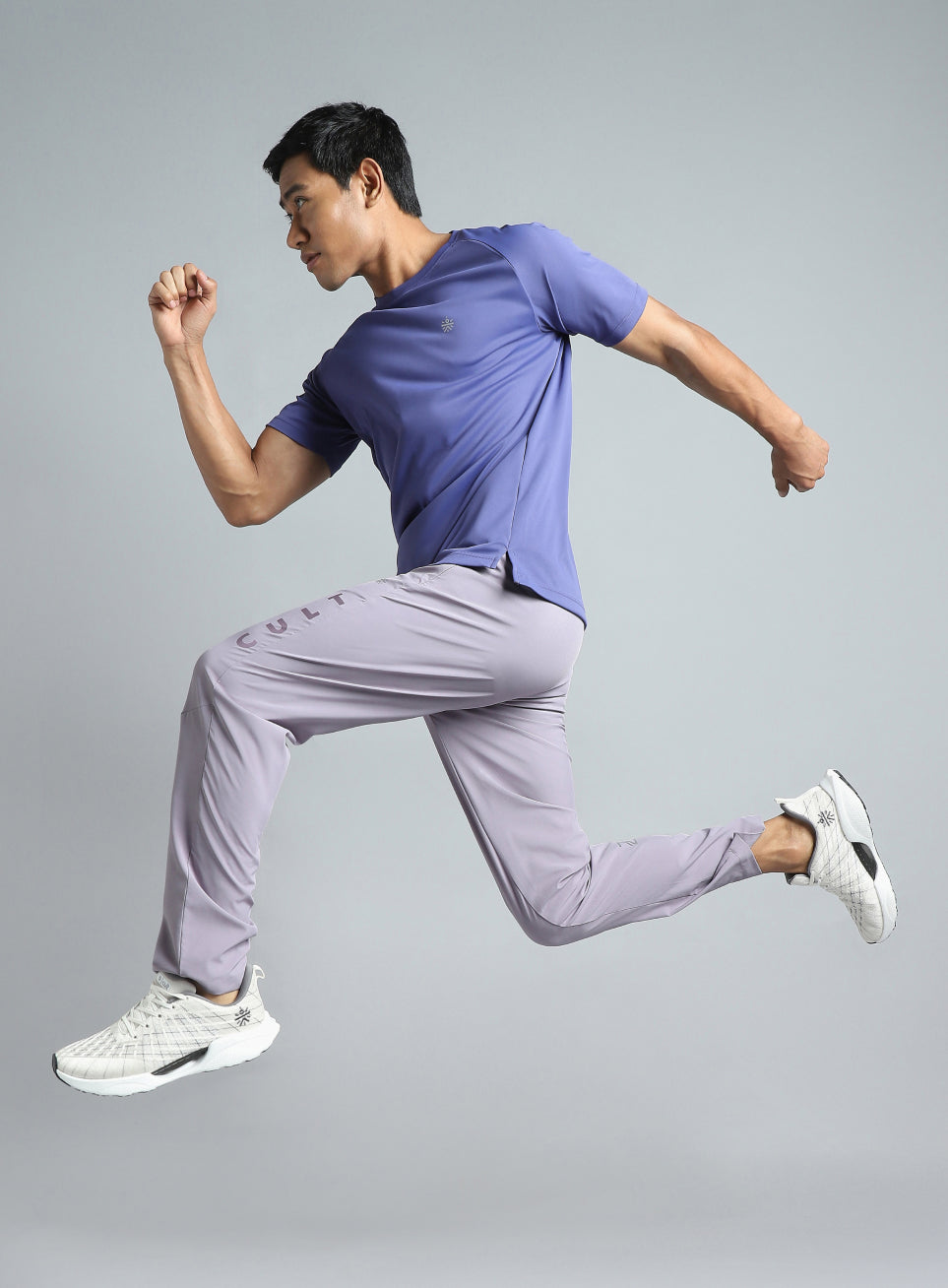 Men's Purple Pace up Running Trackpants