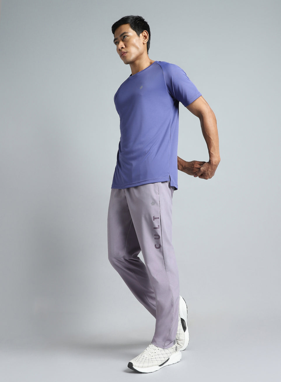 Men's Purple Pace up Running Trackpants