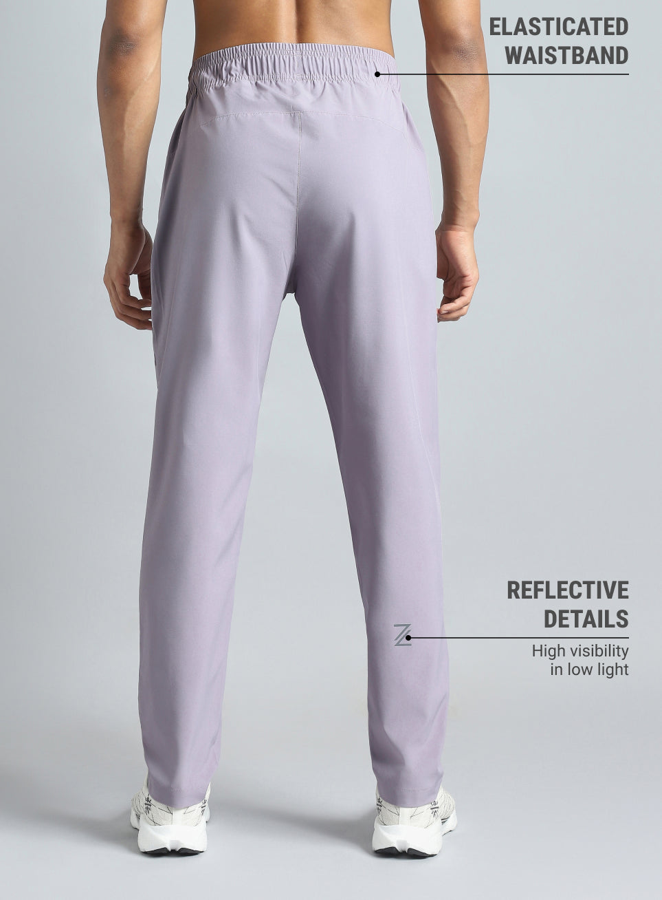 Men's Purple Pace up Running Trackpants