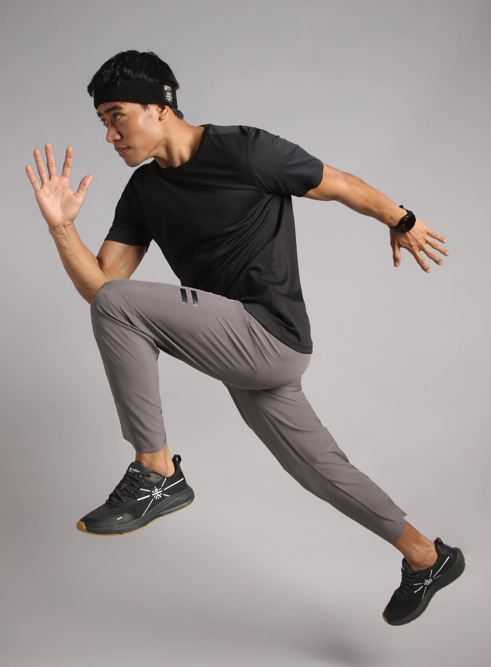 Men's D. Grey Pacer Running Trackpants