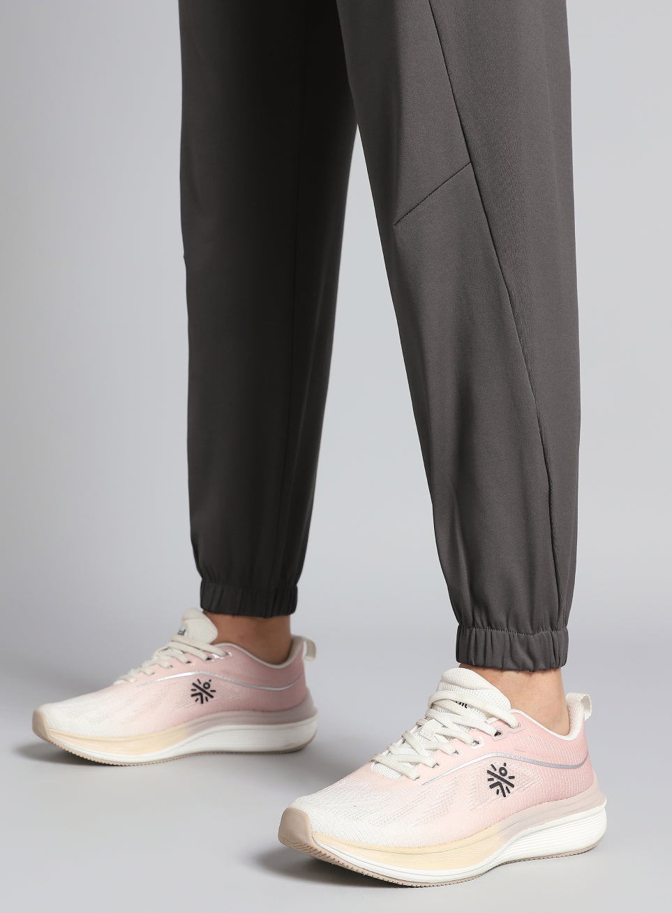 Women's Dark Grey Pace Up Joggers