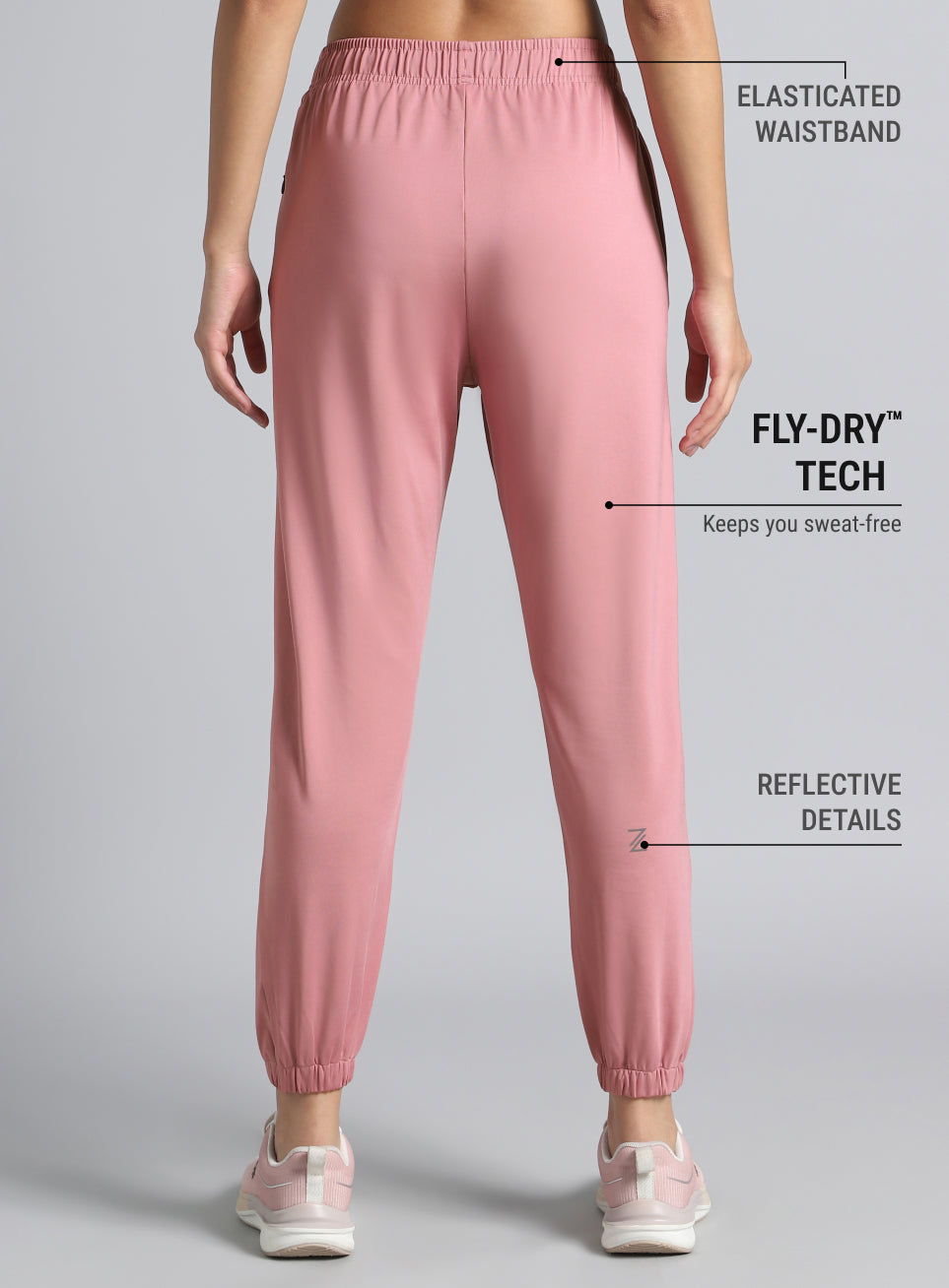 Women's Pink Pace Up Joggers