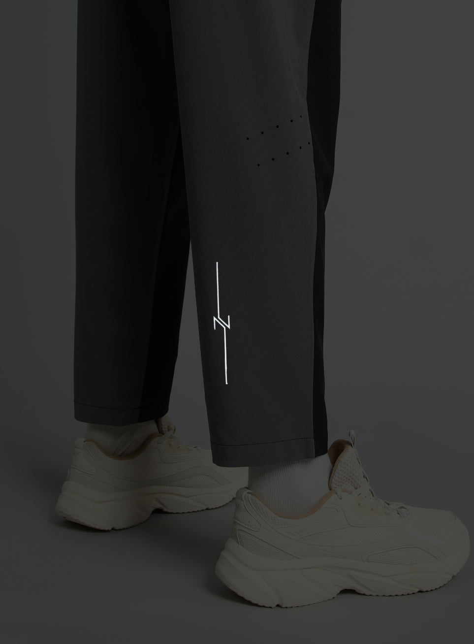 Women's Black Pace Up Running Dual Colour Trackpants