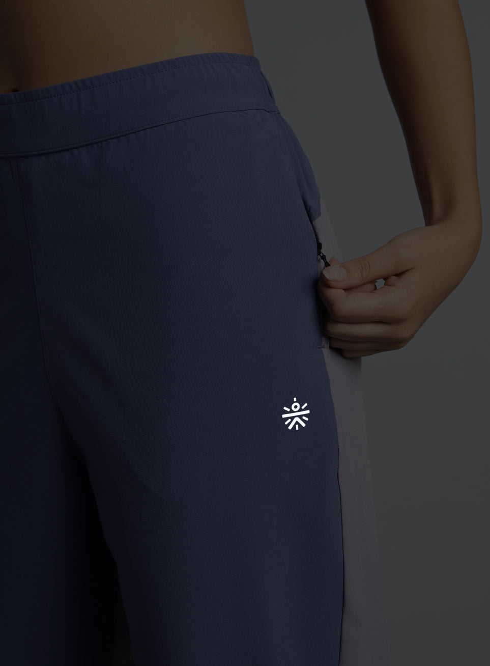 Women's Purple Pace Up Running Dual Colour Trackpants