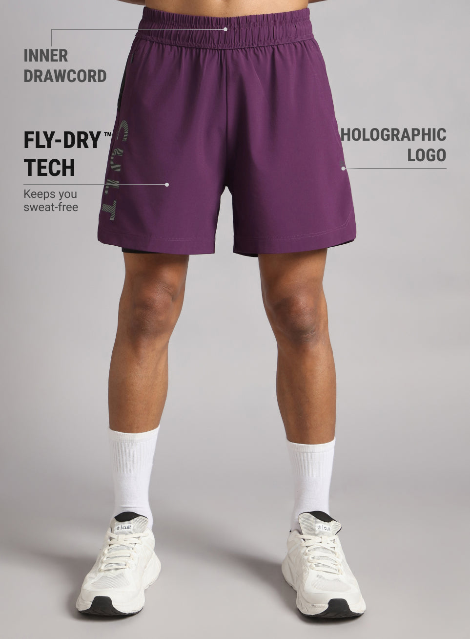 Men's Wine CULT 360 Peformance Training Shorts