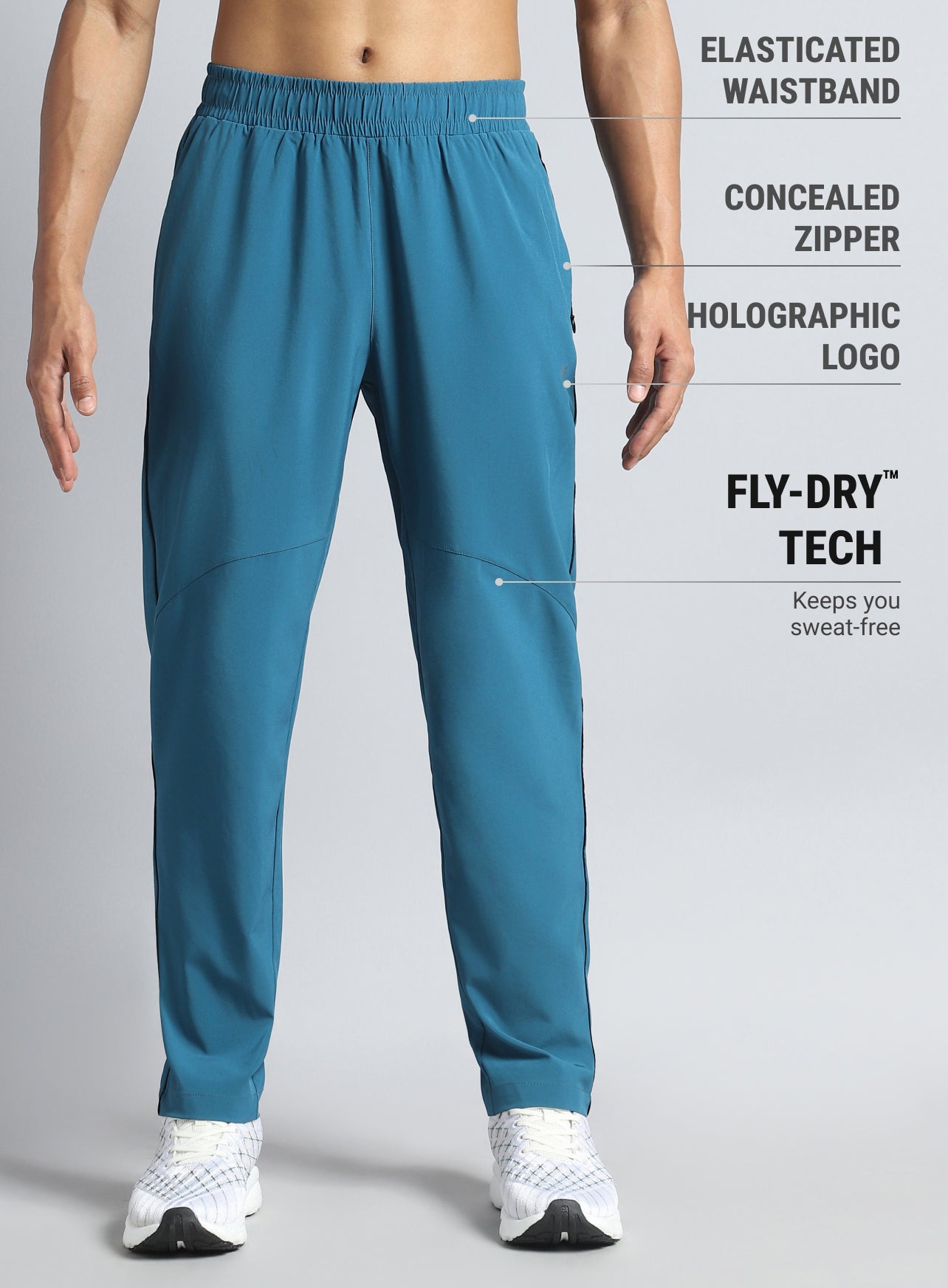 Men's Teal Train All Format Trackpants