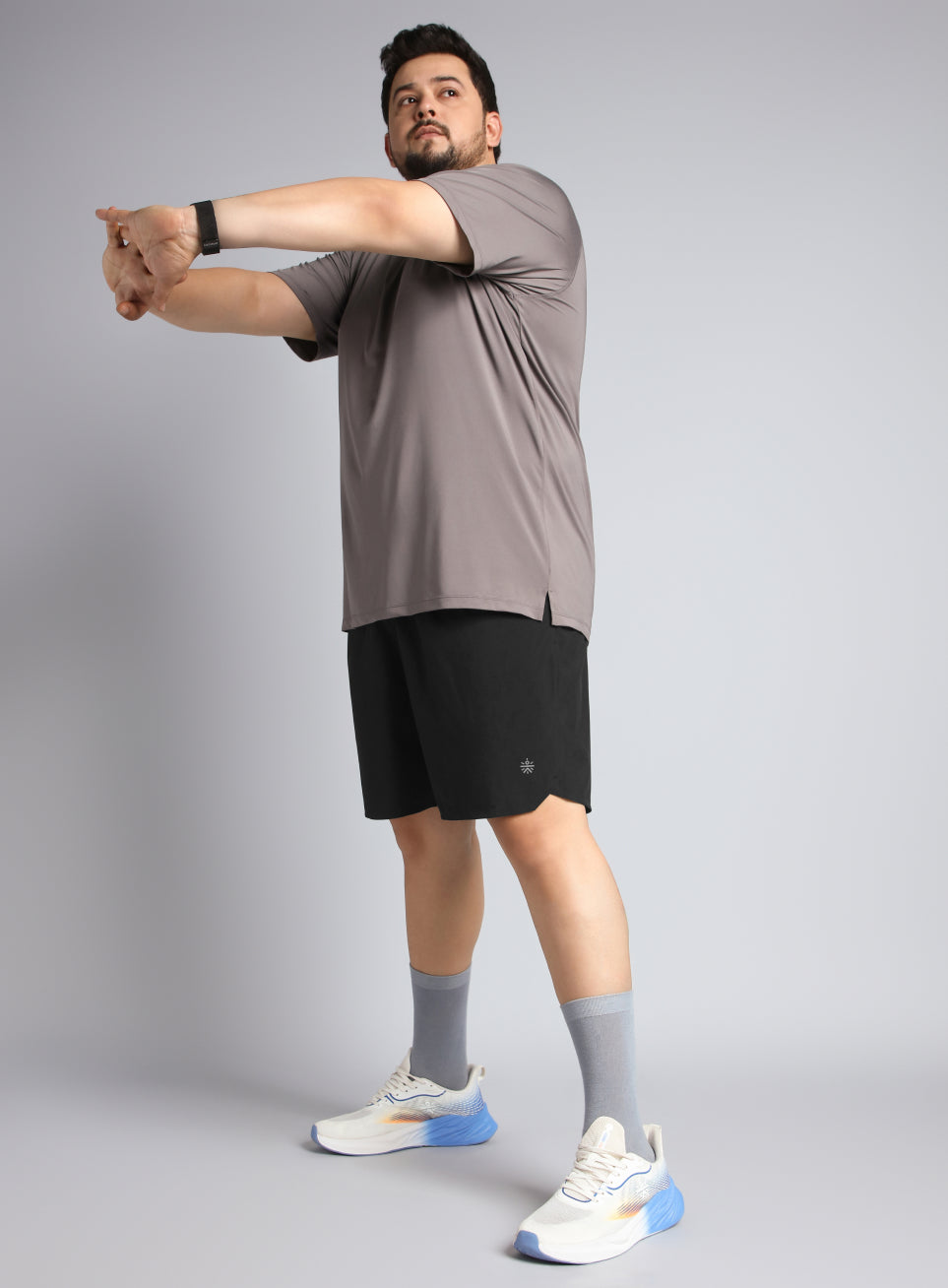 Men's Black Runner's Essential Plus Size Shorts