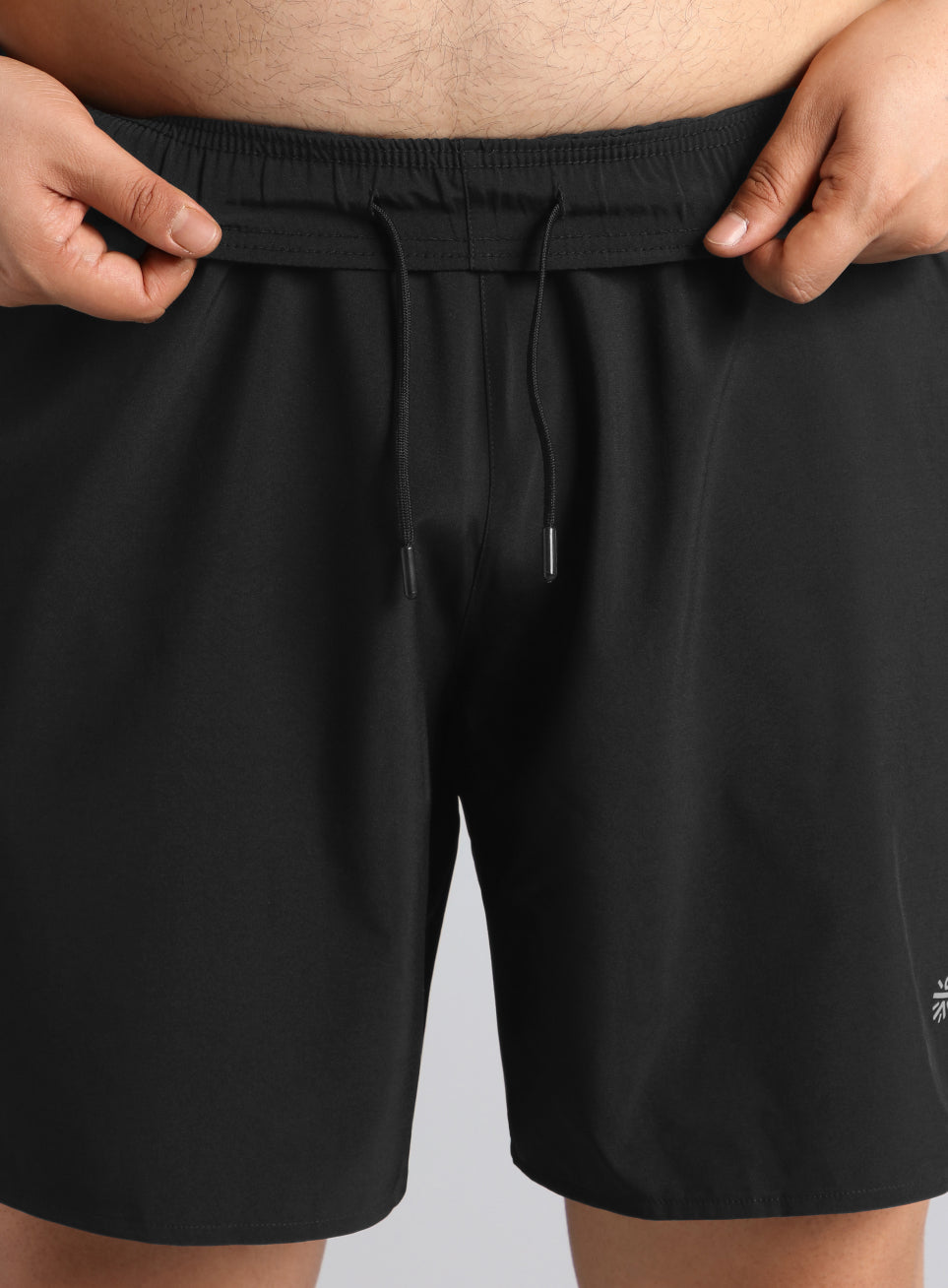 Men's Black Runner's Essential Plus Size Shorts
