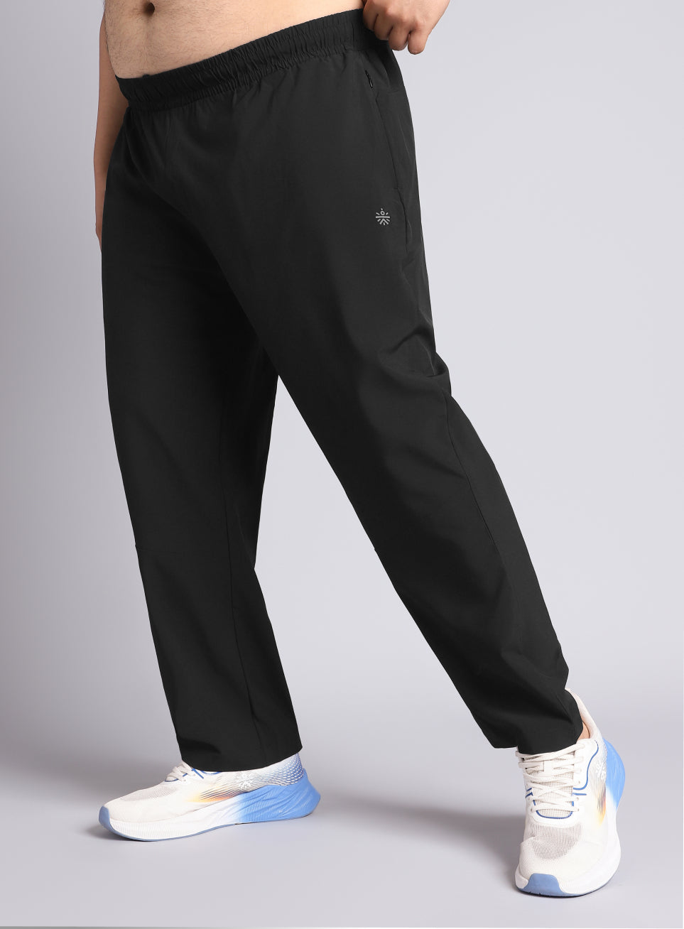 Men's Black Runner's Essential Plus Size Trackpants