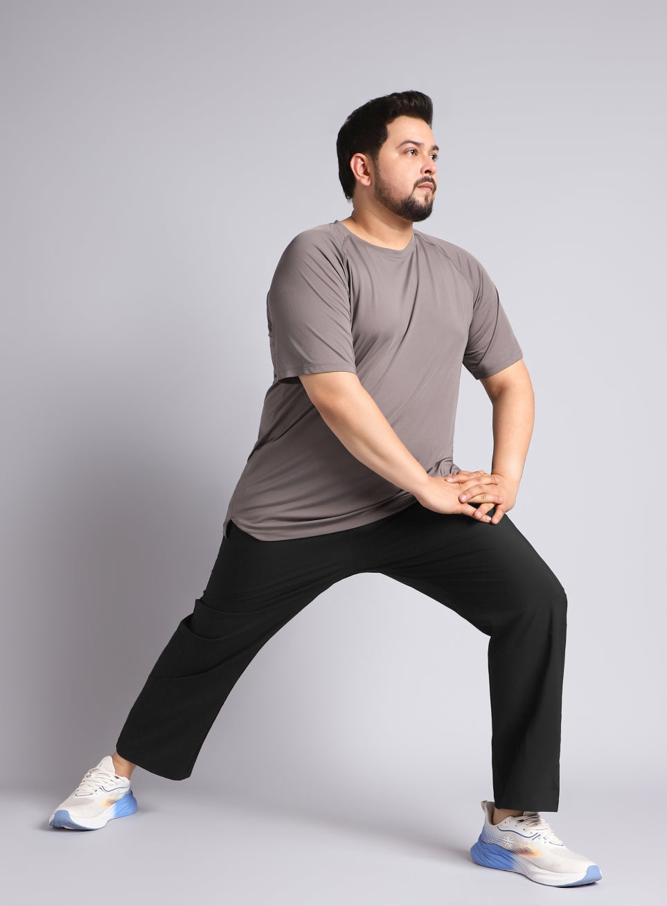 Men's Black Runner's Essential Plus Size Trackpants