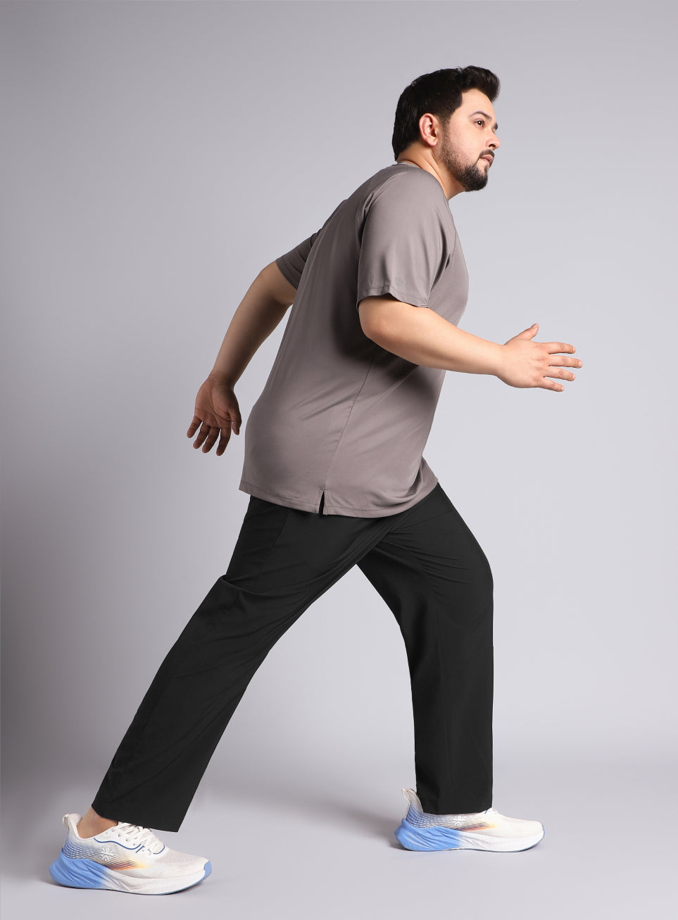 Men's Black Runner's Essential Plus Size Trackpants