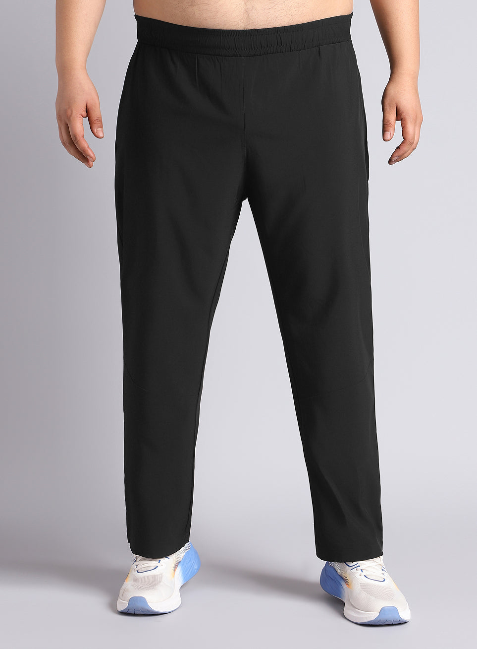 Men's Black Runner's Essential Plus Size Trackpants