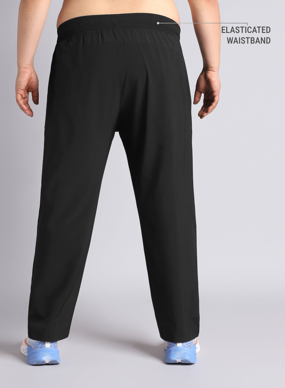 Men's Black Runner's Essential Plus Size Trackpants