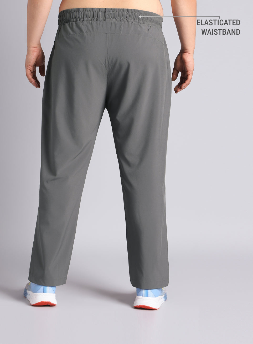 Men's Dark Grey Runner's Essential Plus Size Trackpants