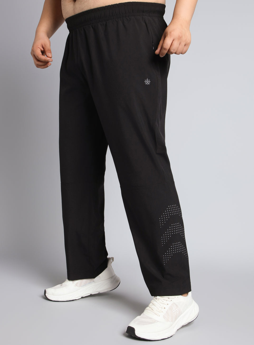 Men's Black Ultimate Running Plus Size Trackpants