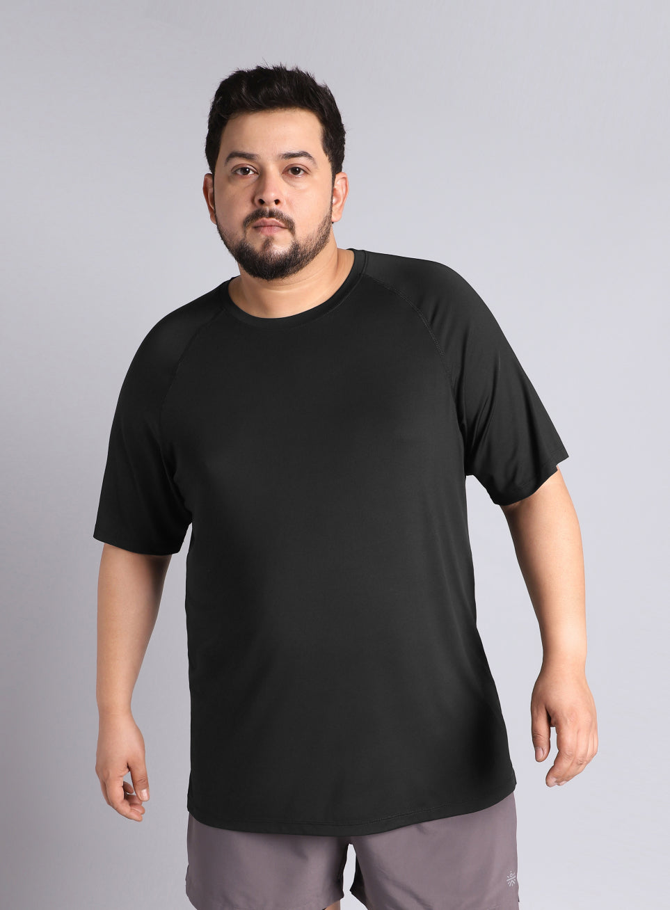 Men's Black Ultimate Running Plus Size regular fit T-shirt