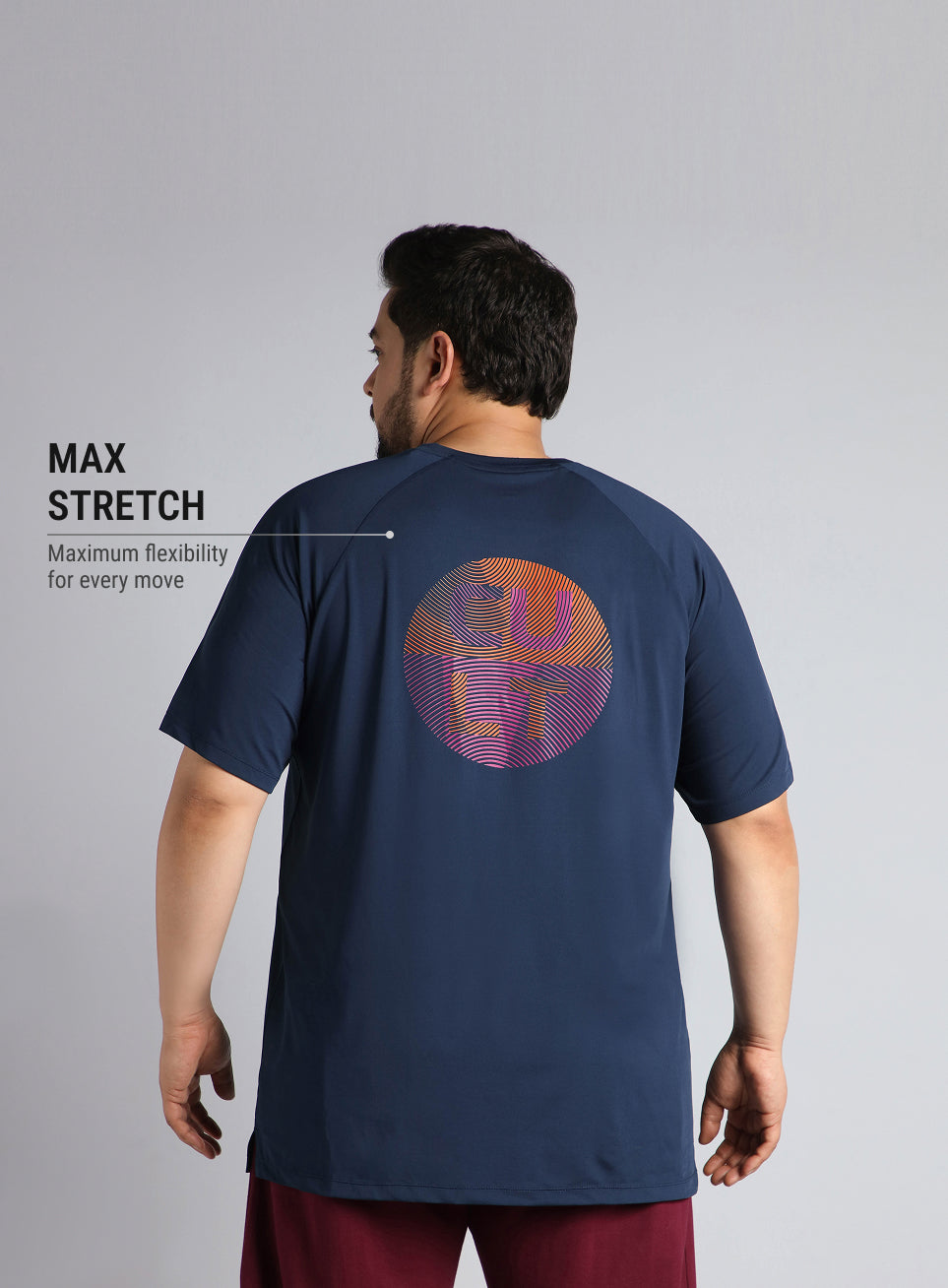 Men's Navy Ultimate Training Plus Size regular fit T-shirt