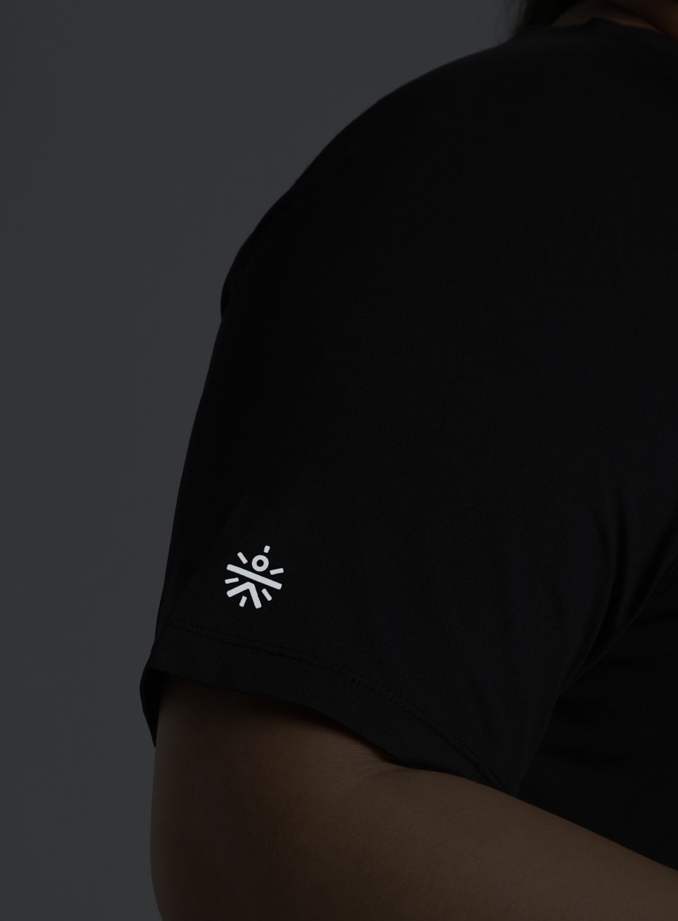 Women's Black Running Essential Plus Size Regular Fit T-shirt