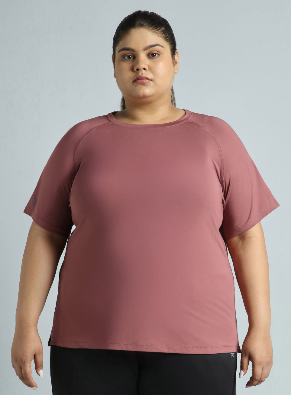 Women's Red Running Essential Plus Size Regular Fit T-shirt