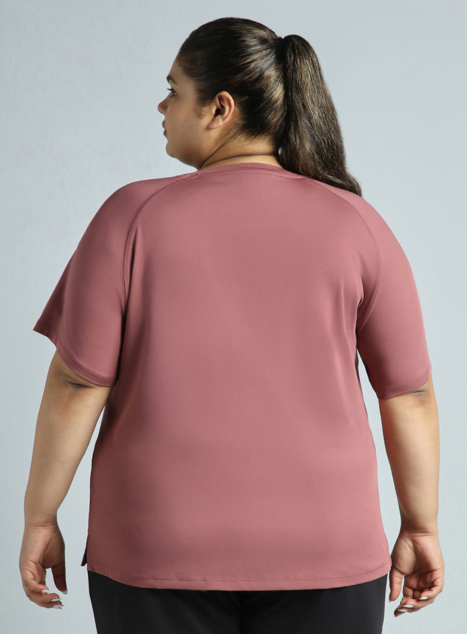 Women's Red Running Essential Plus Size Regular Fit T-shirt