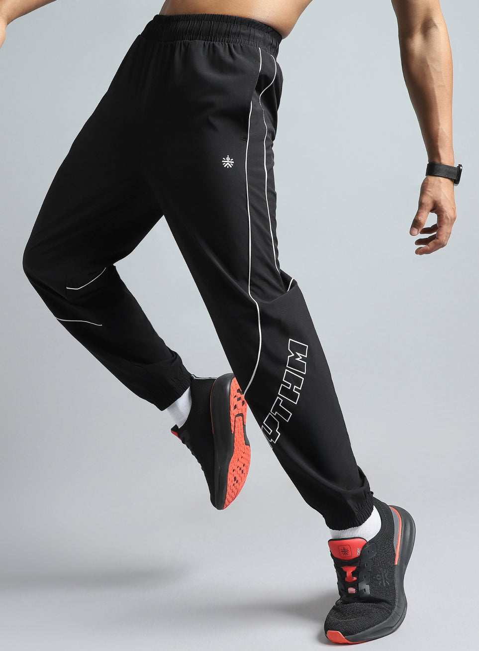 Men's Black Rhythm Print Joggers