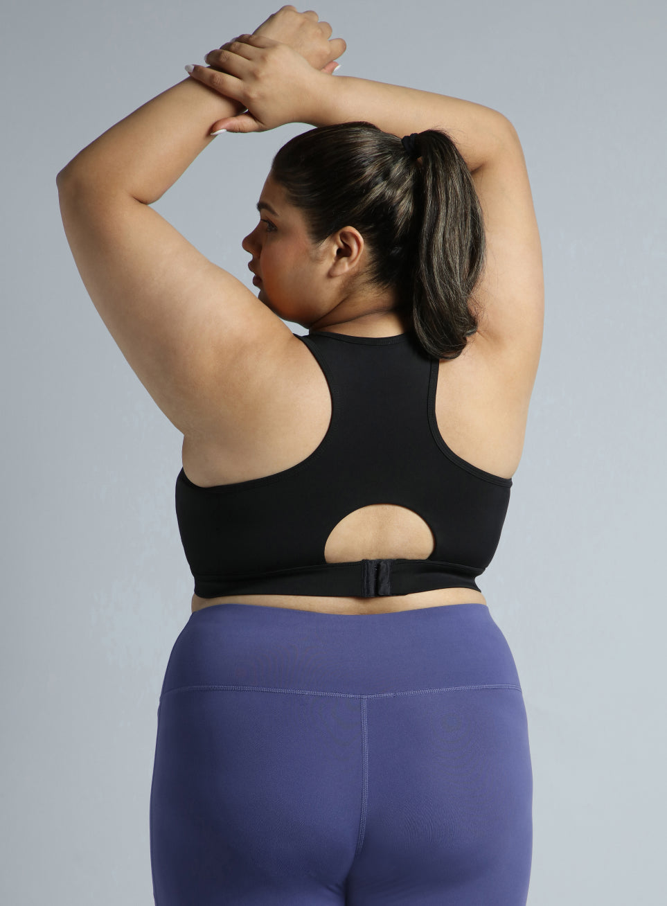 Women's Racer Back Hook Running High Support Plus Size Sports Bra