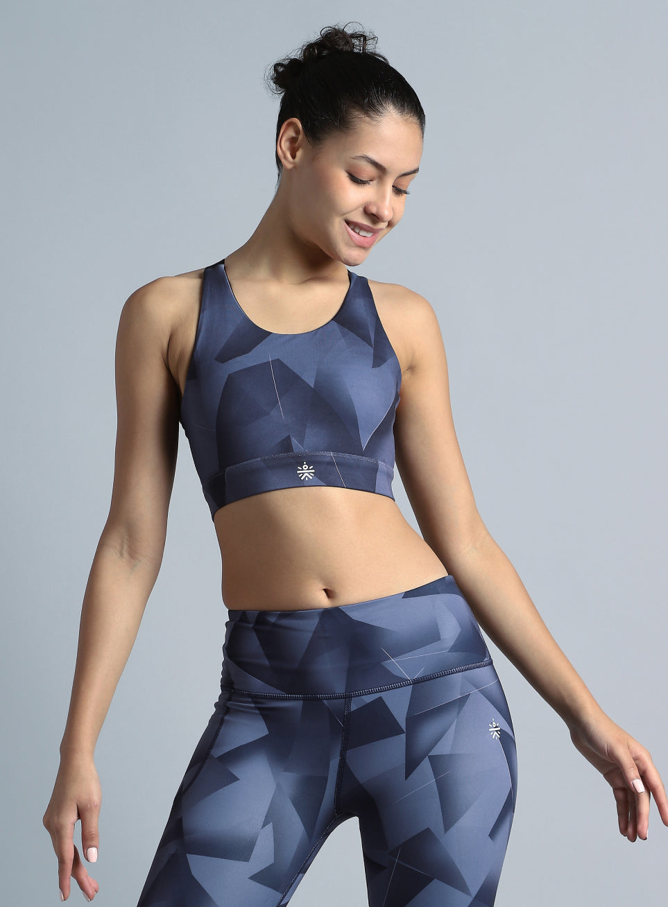 Women's Black Feel The Beat Printed High Support Bra